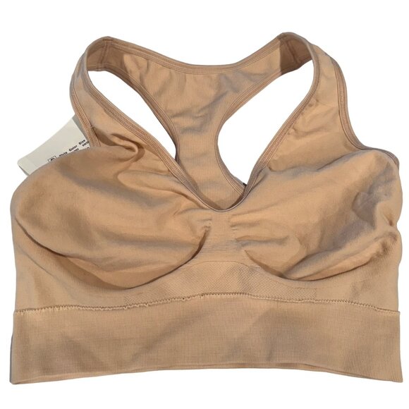 Fruit Of The Loom Comfort Flex Fit Wireless Sports Bra M DHHB39 Soft Taupe NWT - Picture 8 of 9